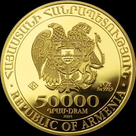 Arka Noego 1/2 uncji złota Losowe lata - Back