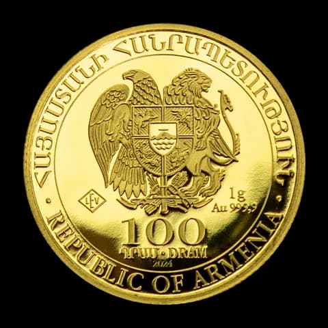 Arka Noego 1g złota 2024 - Back