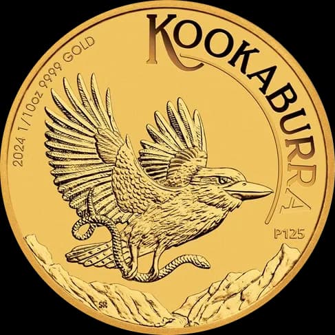 Kookaburra 1/10 uncji złota 2024 - Front