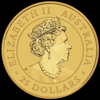 Australijski Kangur 1/4 uncji złota Losowe lata - Back