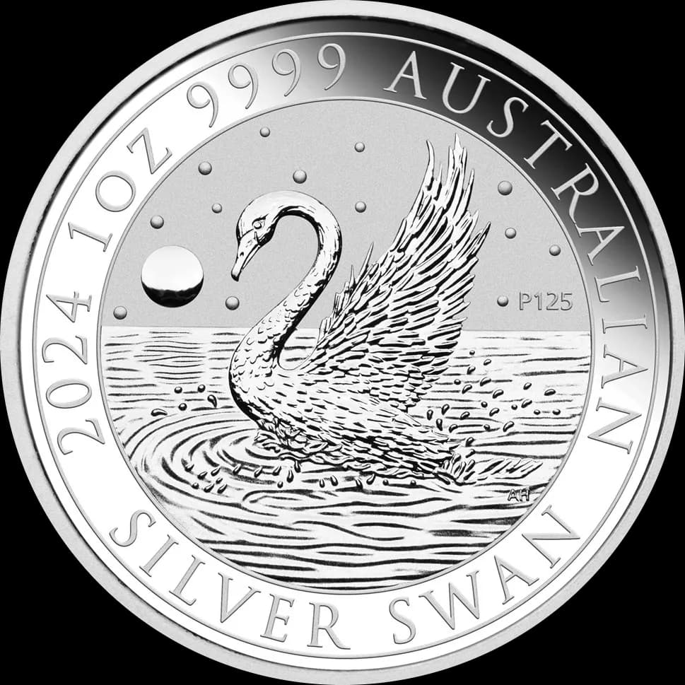 Australijski Łabędź 1 uncja srebra 2024 - Front