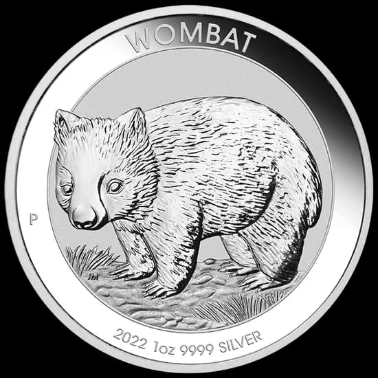 Australijski Wombat 1 uncja srebra 2022 - Front