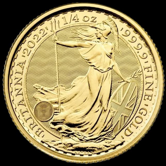 Britannia 1/4 uncji złota 2022 - Front