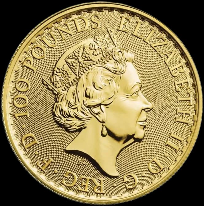 Britannia 1 uncja złota 2022 - Back