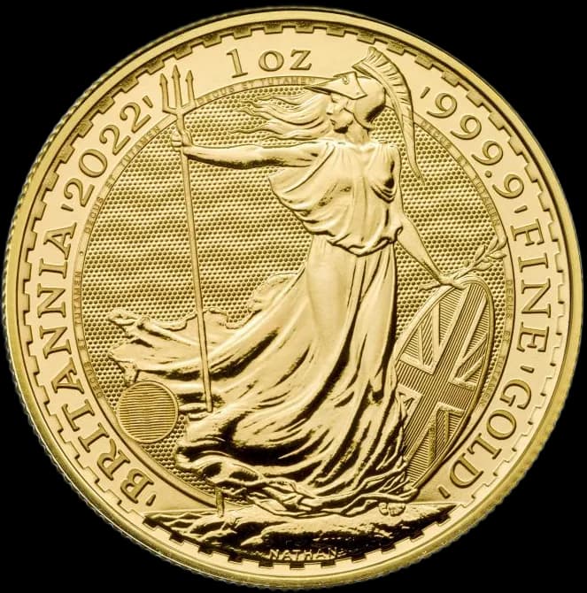 Britannia 1 uncja złota 2022 - Front