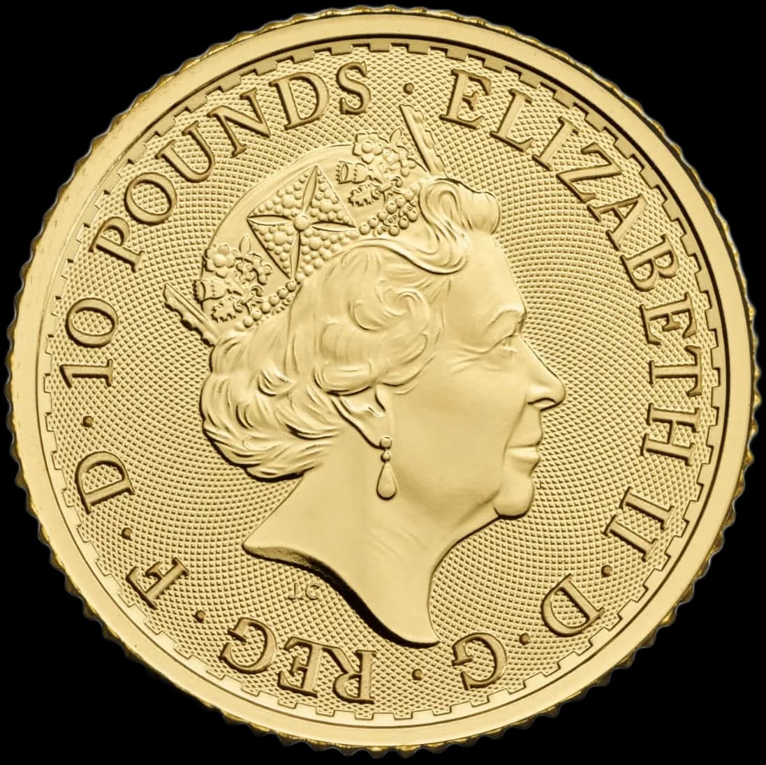 Britannia Królowa Elżbieta II 1/10 uncji złota 2023 - Back