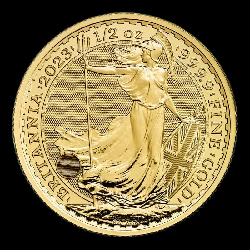 Britannia Królowa Elżbieta II 1/2 uncji złota 2023 - Front
