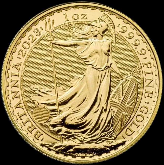 Britannia Królowa Elżbieta II 1 uncja złota 2023 - Front