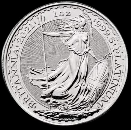 Britannia 1 uncja platyny 2021 - Front