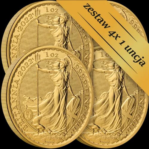 Britannia zestaw 4 uncji złota 2023 - Back