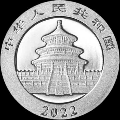 Chińska Panda 1g platyny 2022 - Back