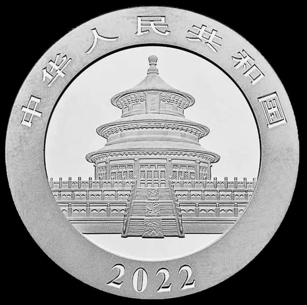 Chińska Panda 30g srebra 2022 - Back