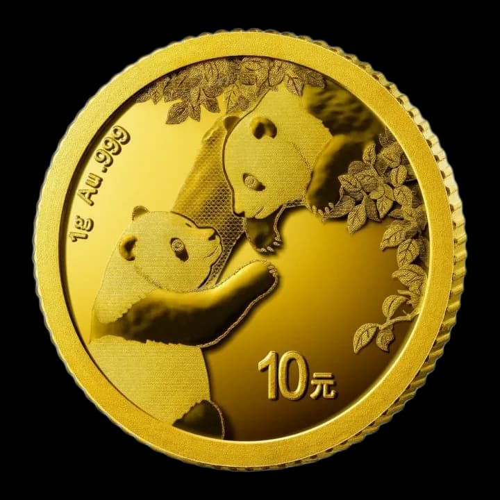 Chińska Panda 1g złota 2023 - Front