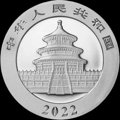 Chińska Panda 30g platyny 2022 - Back