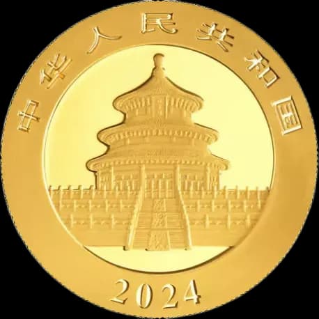 Chińska Panda 15g złota 2024 - Back