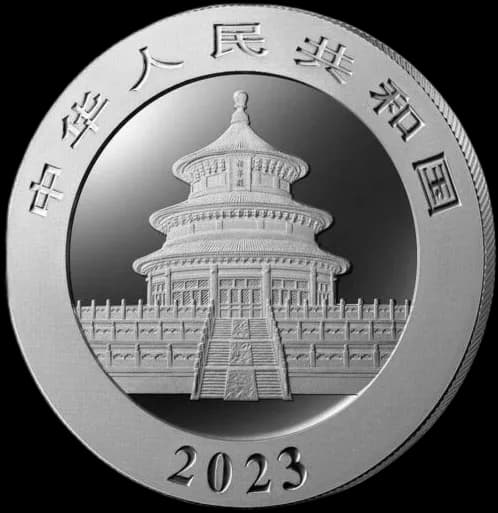 Chińska Panda 30g srebra 2023 - Back