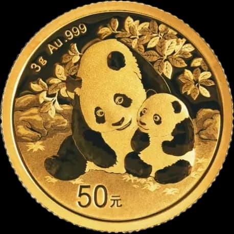 Chińska Panda 3g złota 2024 - Front