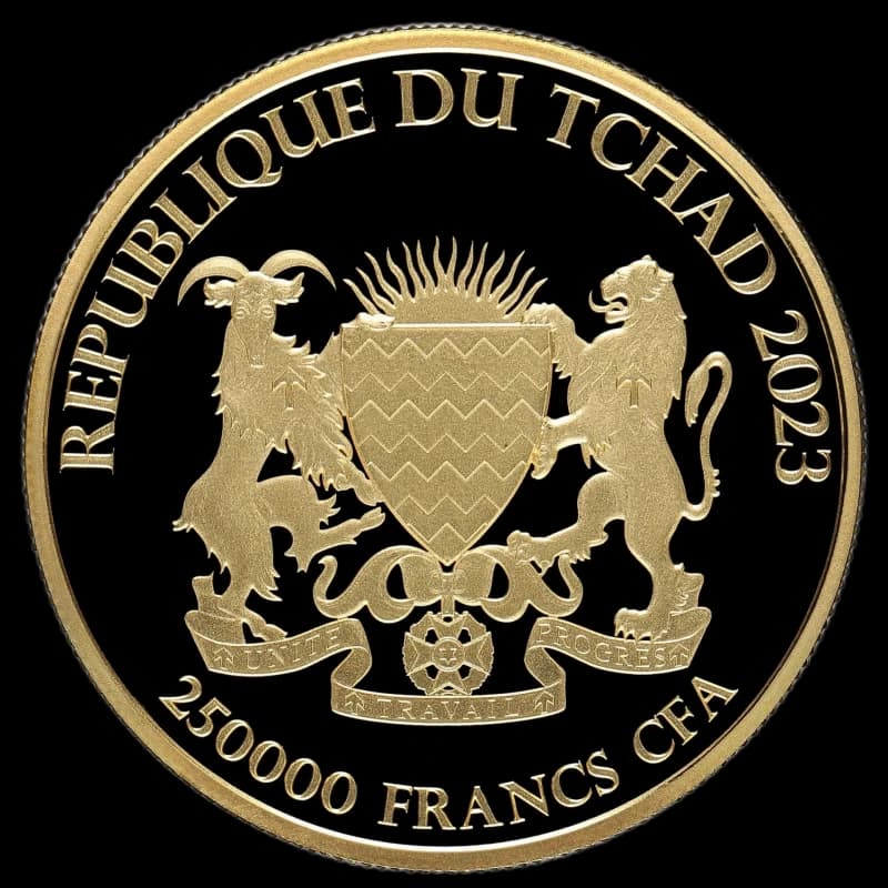 Czad: Bull and Bear 1/2 uncji złota 2023 - Back