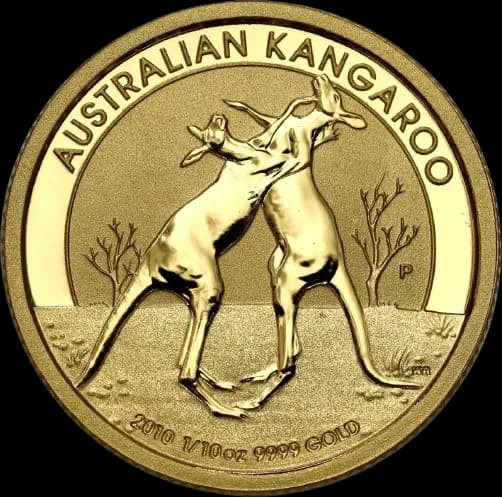 Australijski Kangur 1/10 uncji złota 2010 - Front