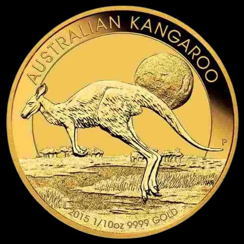 Australijski Kangur 1/10 uncji złota 2015 - Front