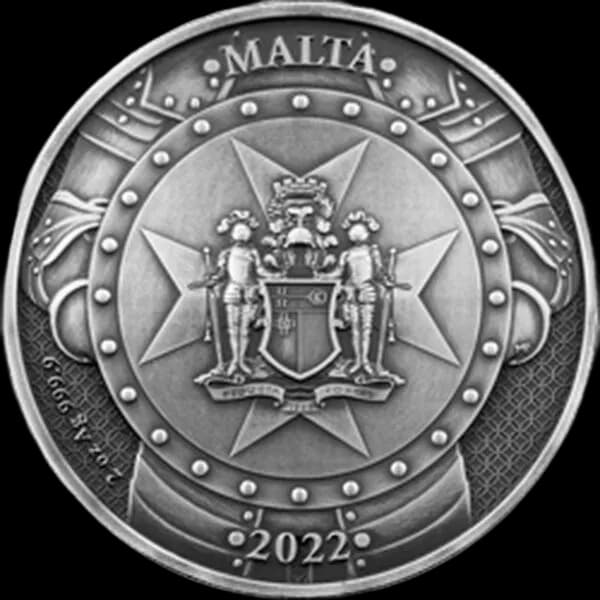 Knights of the Past 2 uncje srebra 2022 High Relief - Back