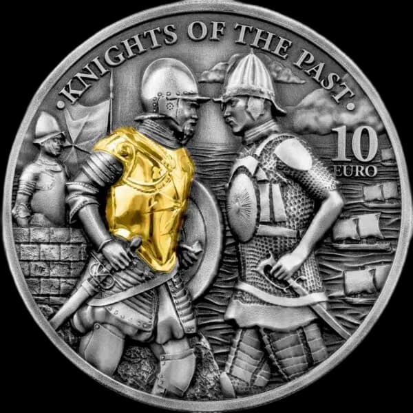 Knights of the Past 2 uncje srebra 2022 High Relief - Front