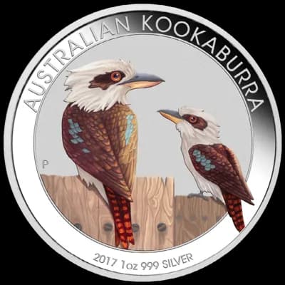 Kookaburra WMF 1 uncja srebra 2017 - Front