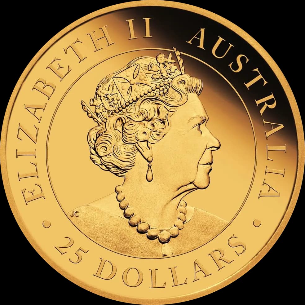 Kookaburra 1/4 uncji złota Proof 2021 - Back