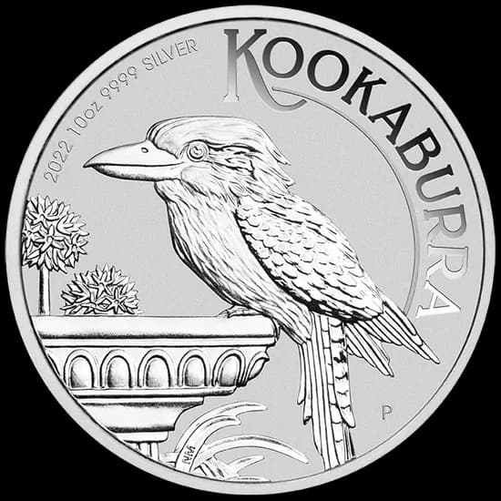 Kookaburra 10 uncji srebra 2022 - Front