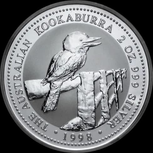 Kookaburra 1 uncja srebra 1998 - Front