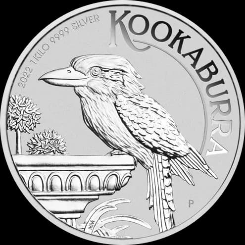 Kookaburra 1000g srebra 2022 - Front
