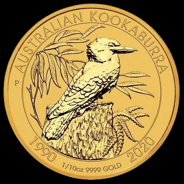 Kookaburra 1/10 uncji złota 2020 - Front