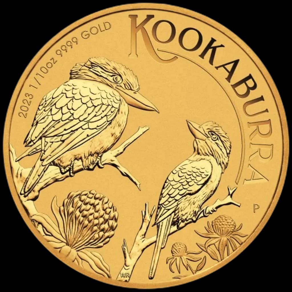 Kookaburra 1/10 uncji złota 2023 - Front
