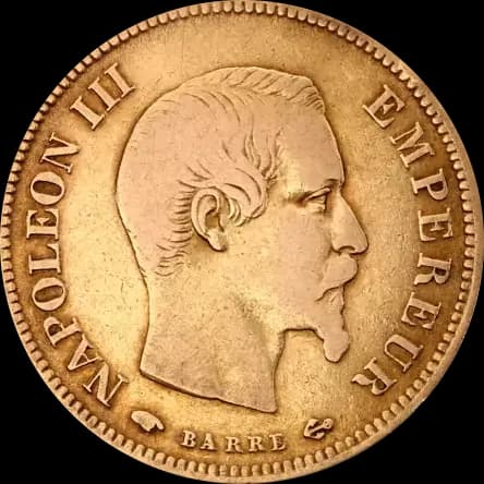 10 Franków Francuskich Napoleon III - Front