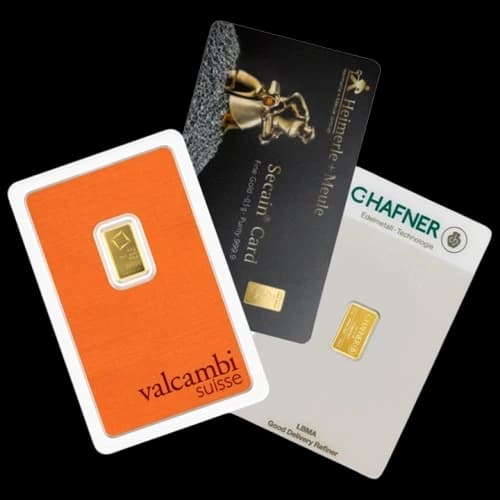 Sztabka 0,5g złota LBMA - Front