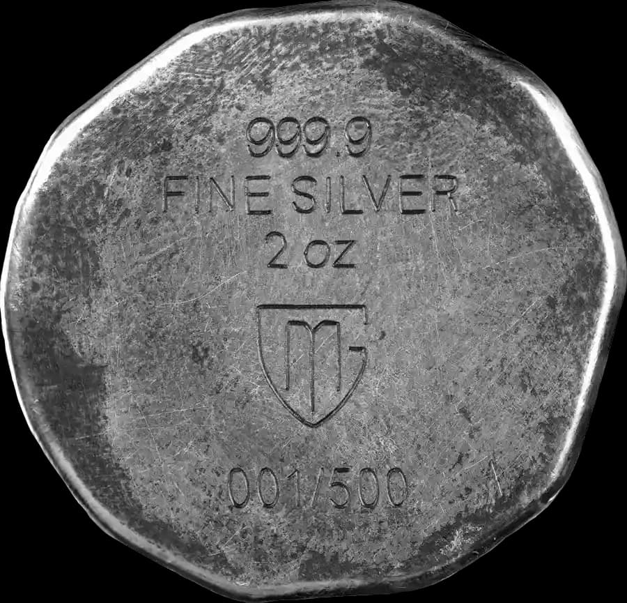 Runa Vegvísir 2 uncje srebra - Back