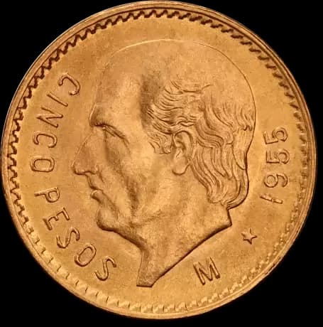 Złota Moneta 5 Pesos Hidalgo - Back