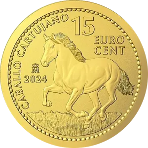 Hiszpański Koń Carthusian 1/10 uncji złota 2024 rewers