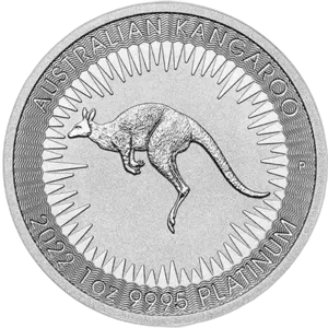 Australijski Kangur 1 uncja Platyny Losowe Lata rewers