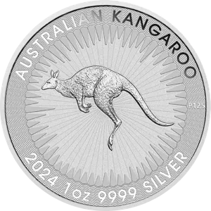 Australijski Kangur 1 uncja srebra 2024 rewers