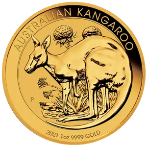 Australijski Kangur 1 uncja złota 2021 rewers