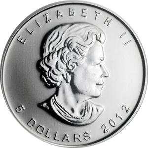 Kanadyjski Liść Klonowy 1 uncja srebra 2012 awers