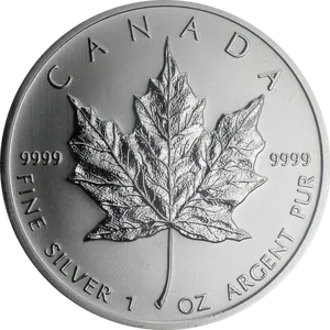Kanadyjski Liść Klonowy 1 uncja srebra 2012 rewers