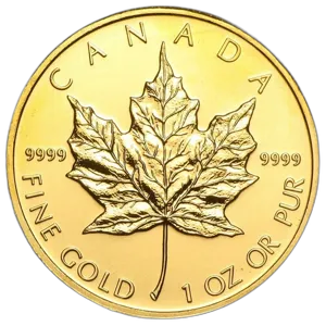 Kanadyjski Liść Klonowy 1 uncja Złota 2010 rewers