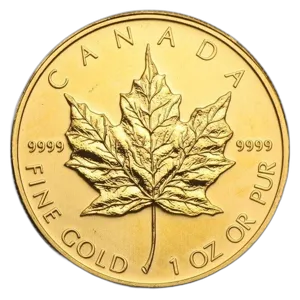 Kanadyjski Liść Klonowy 1 uncja Złota 2011 rewers
