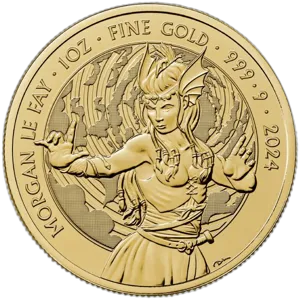 Mity i Legendy Morgan Le Fay 1 uncja złota 2024 rewers