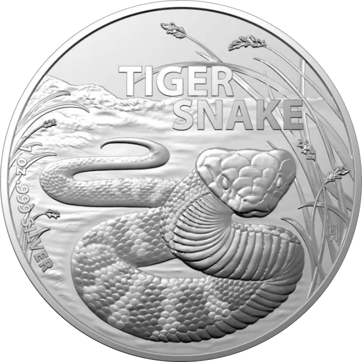 Tiger Snake 1 Uncja Srebra 2024   Najniebezpieczniejsze Stworzenia Australii Tiger Snake 1 Uncja Srebra 2024 Rewers.webp