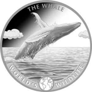 World‘s Wildlife - The Whale 1 uncja Srebra 2020 rewers