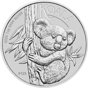 Koala 1 uncja srebra 2024 rewers