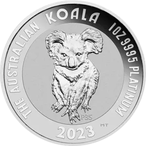 Koala 35th Anniversary 1 uncja platyny 2023 rewers